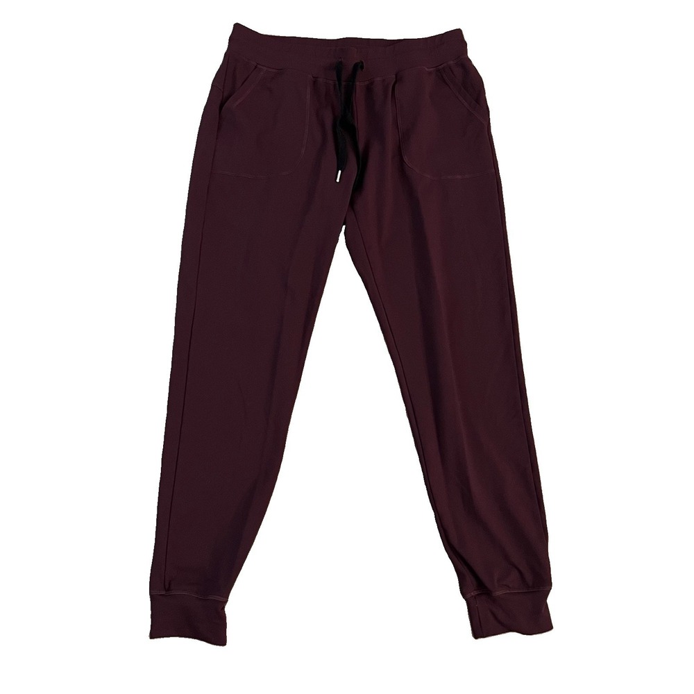 Zyia‎ Active Women's  Unwind Joggers Medium Burgundy Drawstring athleisure